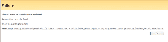 CreateSSPFailure